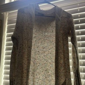 long hooded cardigan